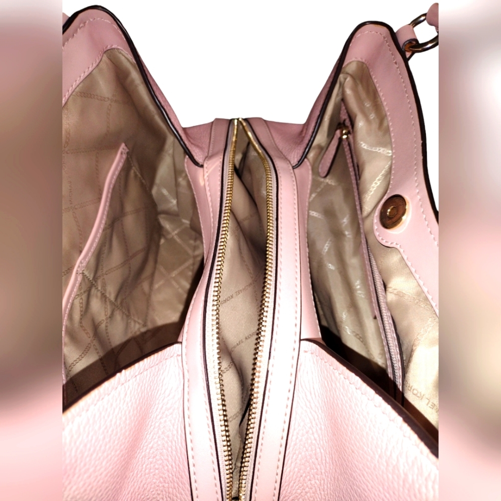 Michael Kors Molly Pink Pebble leather Large Shoulder Tote Bag with dust bag - Picture 7 of 11